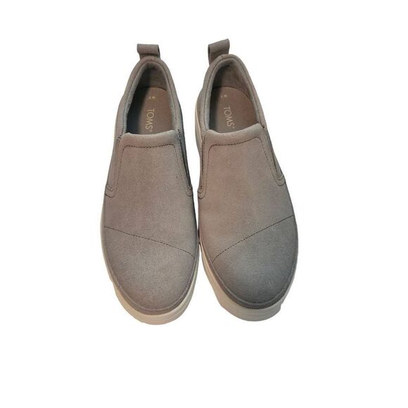 TOMS platform Suede ladies slip on shoe Nwot - Picture 1 of 12